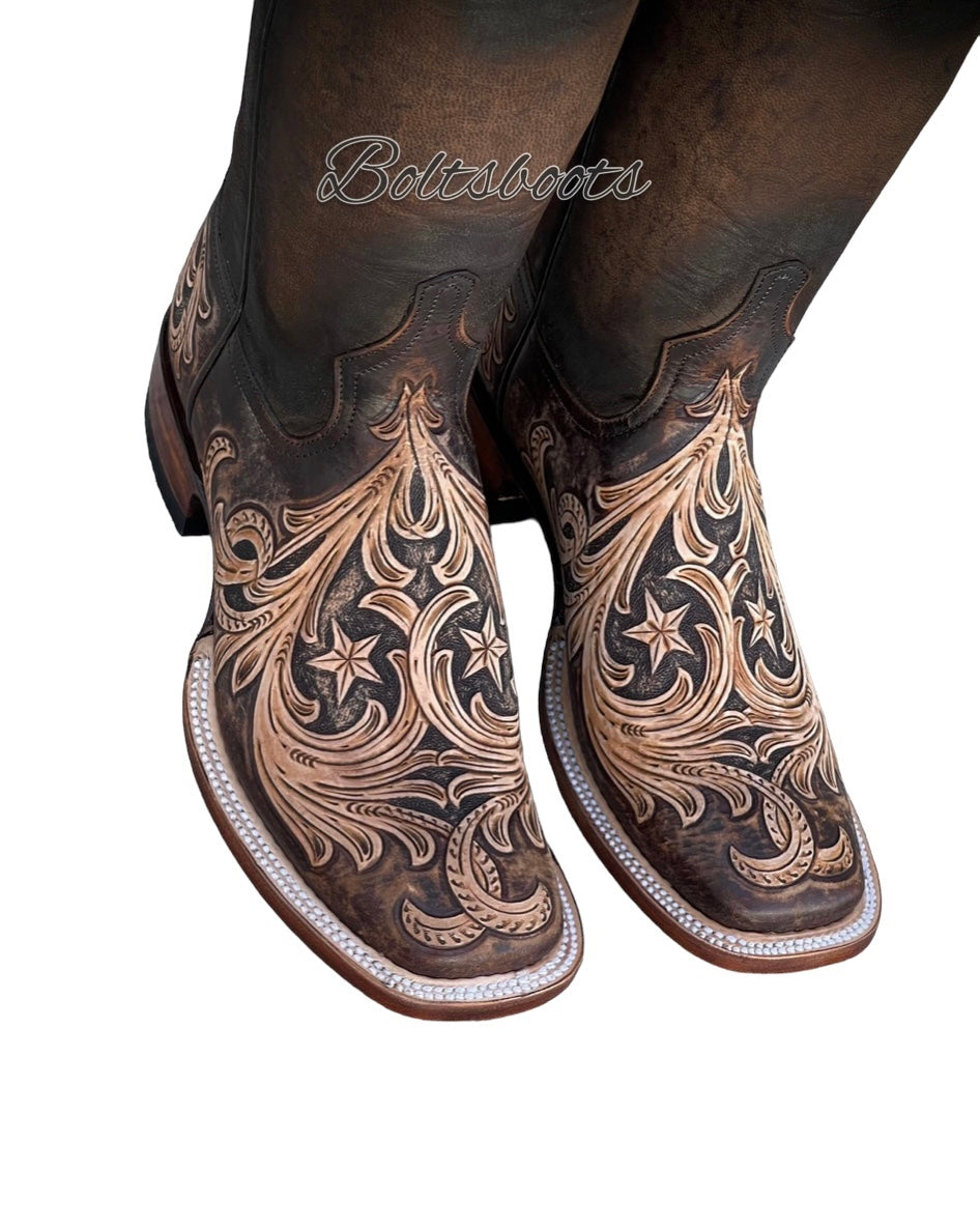 Texas š lone star handtooled edition menās signature