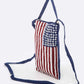 American Flag Beaded Crossbody Swing Bag
