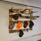 6 Cowboy Hat Rack | Cowboy Hat Holder |  with 13 Gimmee Cap pegs | Rustic Western Hat Display | Handcrafted Wooden Organizer | Space-Saving Home Decor | Made in USA