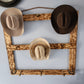 9 Cowboy Hat Rack | Cowboy Hat Holder | Rustic Western Hat Display | Handcrafted Wooden Organizer | Space-Saving Home Decor | Made in USA