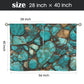 Turquoise Window Curtains 28"x40" (2-Piece) Made in America