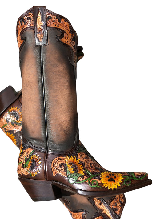 Original sunflower boots (( snip toe )) by Boltsbootsbrand