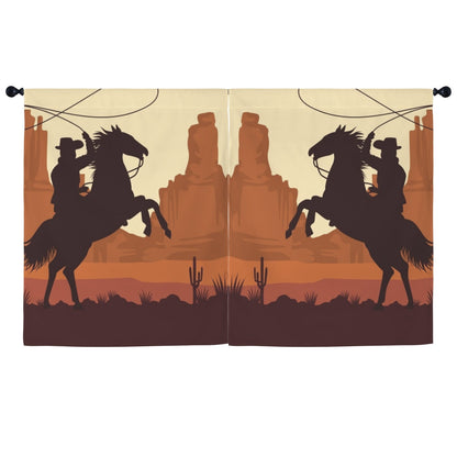 Desert Cowboy Curtains 52"x63" (2-Piece) Made in America