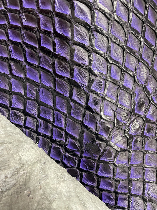 Purple fish boots by Boltsbootsbrand