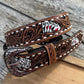Genuine Leather Western Belt with tooled cards and dice by Boltsbootsbrand