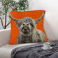 Silly HIghland Throw Pillow Case Made in America