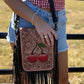Cherry Crush Tooled Leather Purse