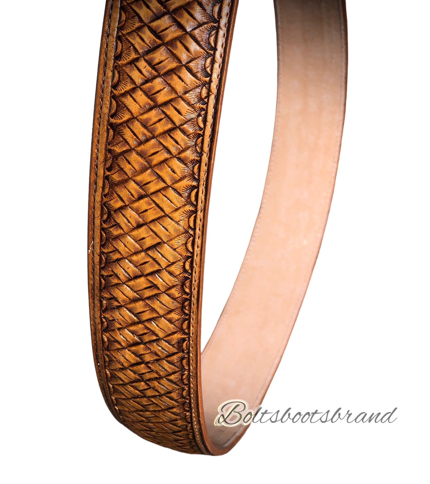 PTO handtooled belt by Boltsbootsbrand