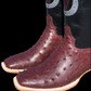 Burgundy ostrich Boltsboots signature