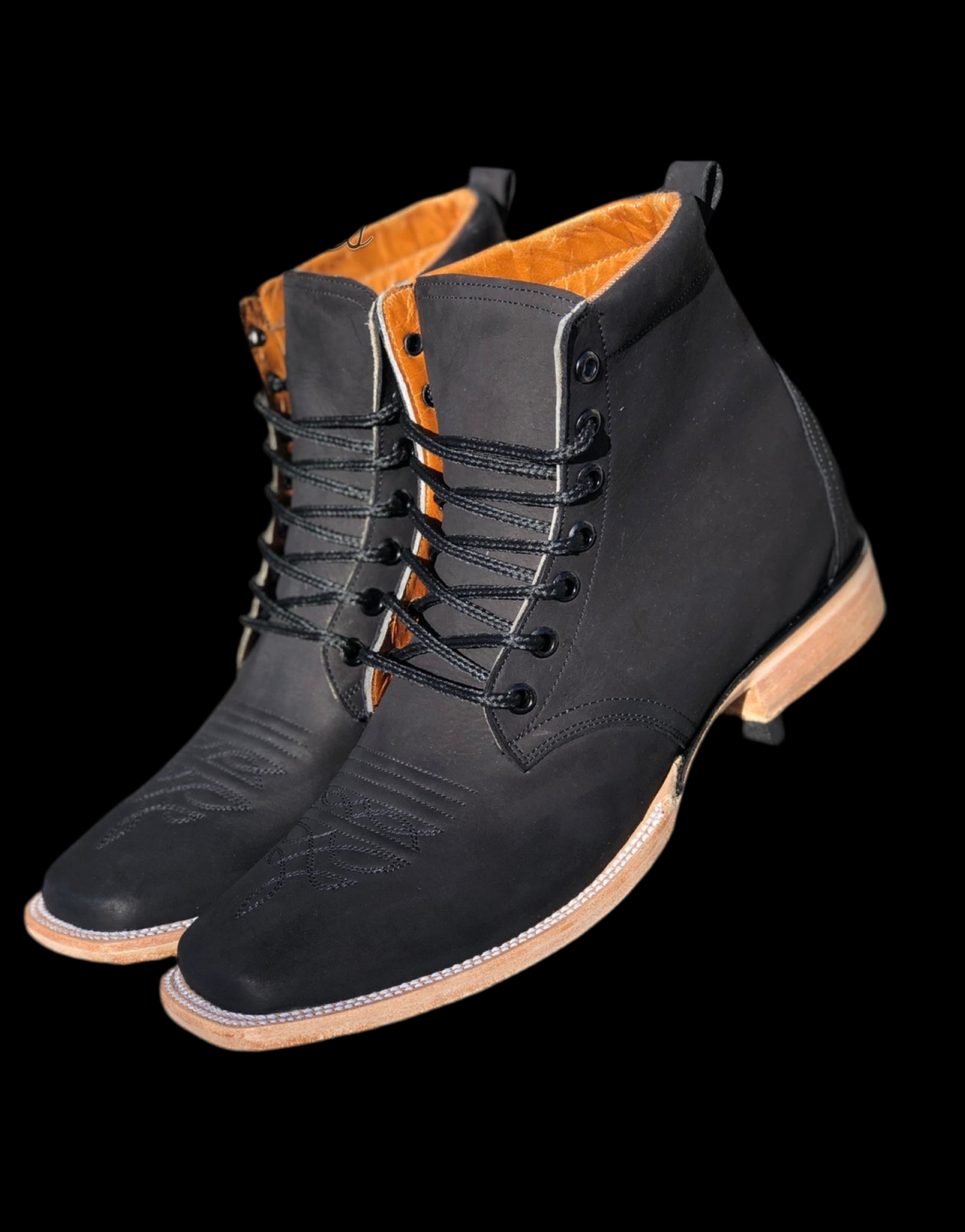 F black womens laced ups by Boltsbootsbrand