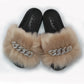 Michaela V Pupa Slippers Tan