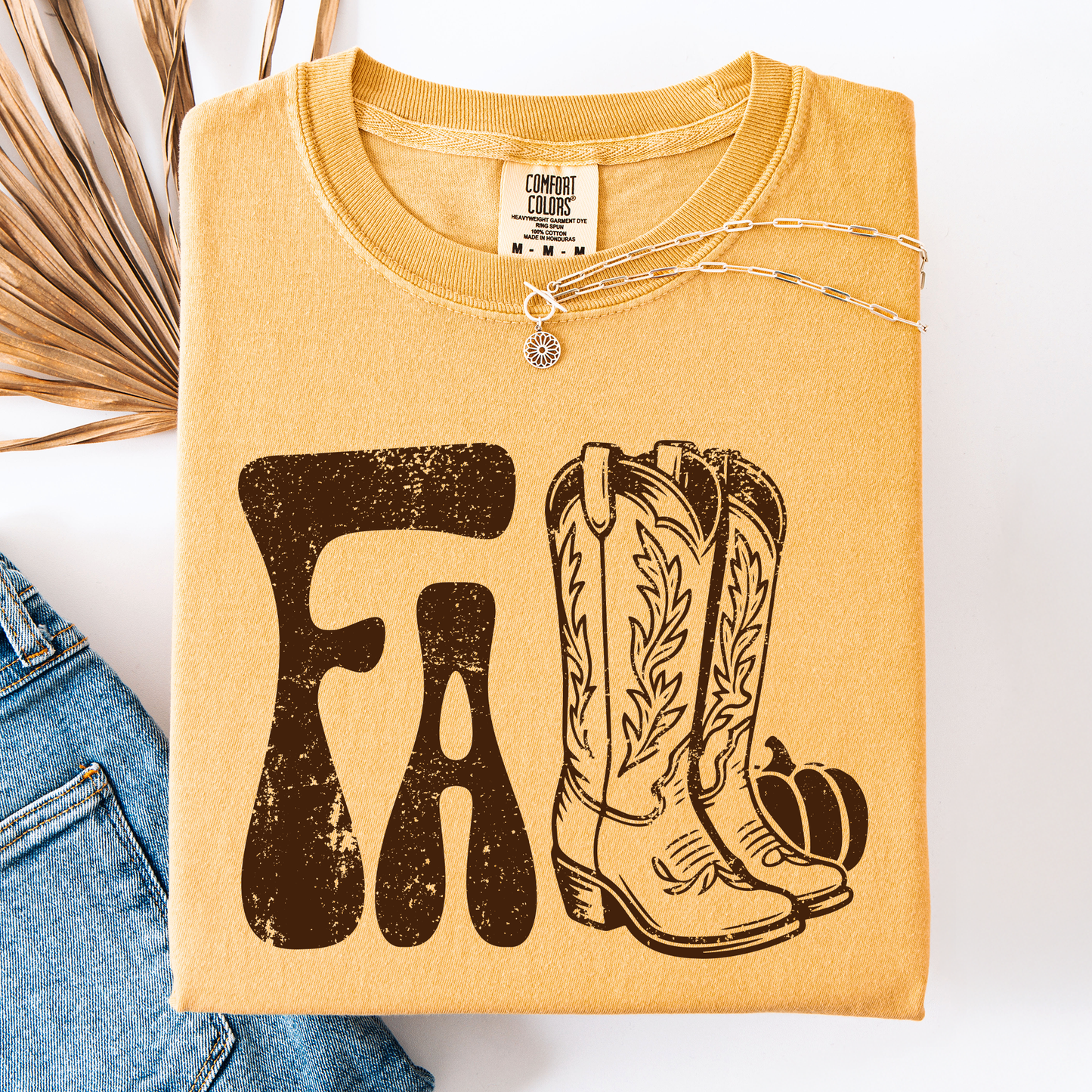 Fall Cowboy Boots, Western, Autumn, Comfort Colors T-Shirt