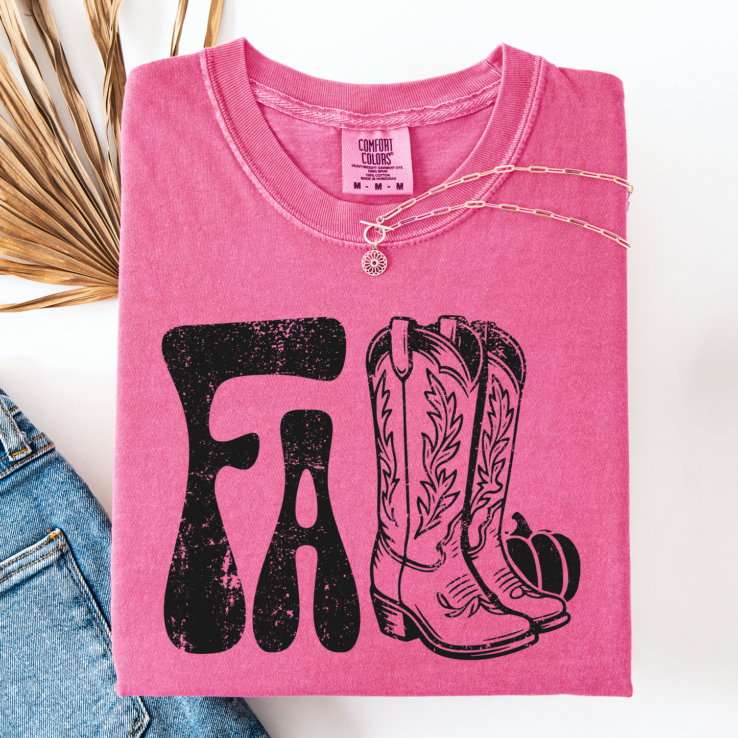 Fall Cowboy Boots, Western, Autumn, Comfort Colors T-Shirt