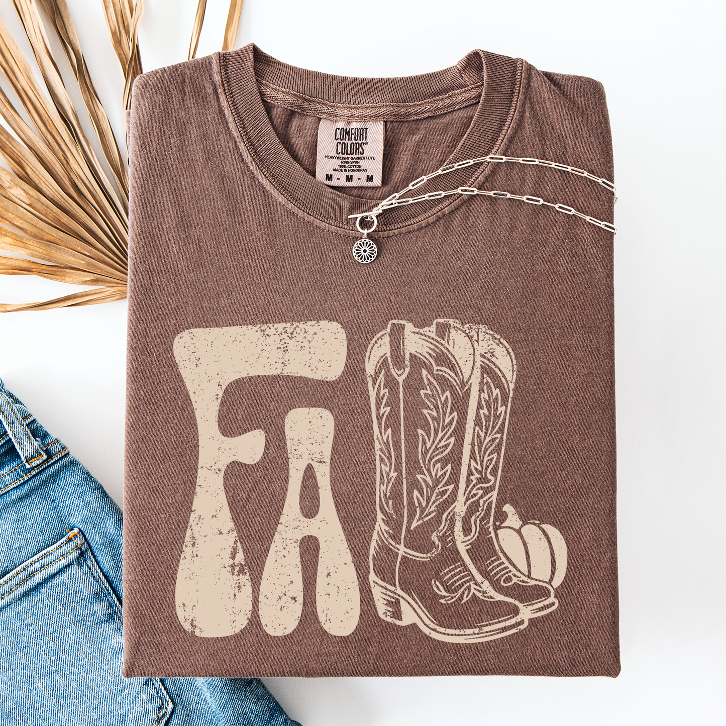 Fall Cowboy Boots, Western, Autumn, Comfort Colors T-Shirt