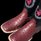 Burgundy ostrich Boltsboots signature