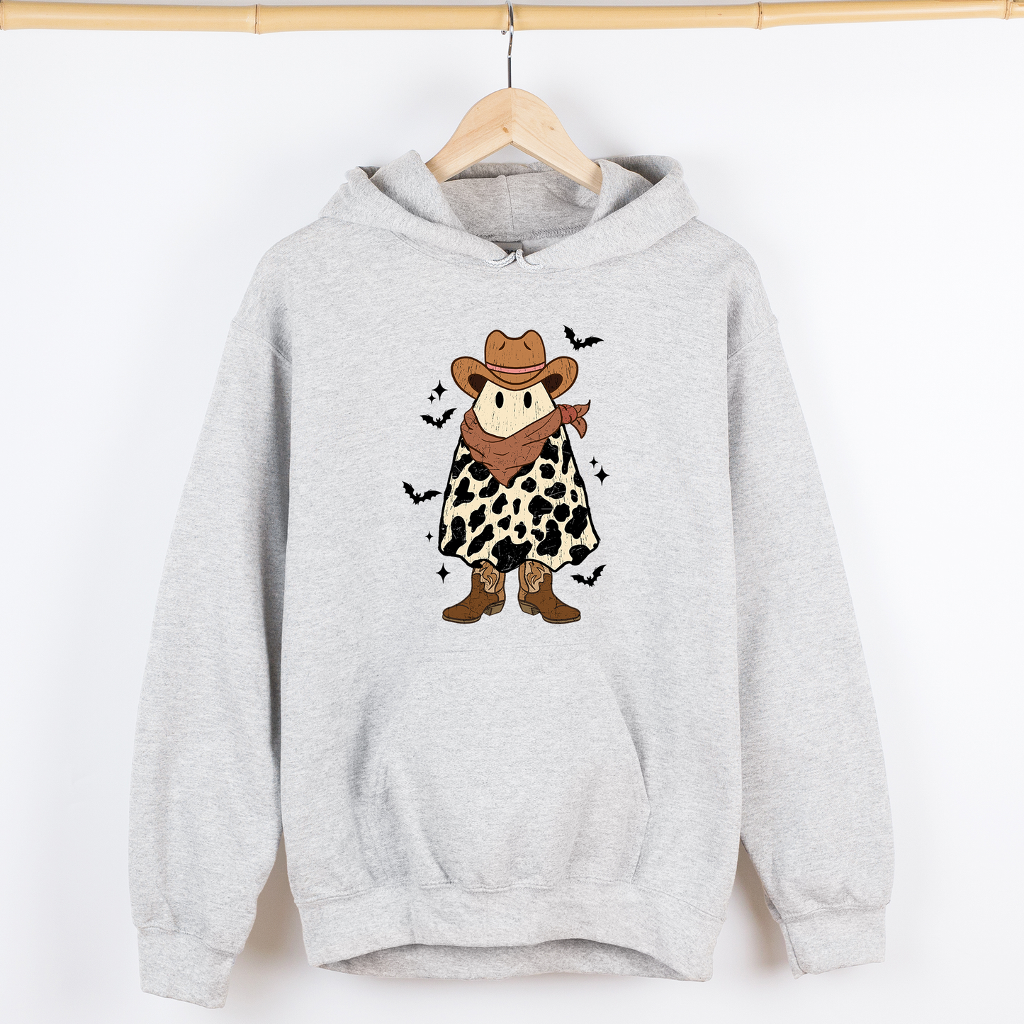 Halloween Ghost Cowboy, Western, Country, Graphic Hoodie, Hooded Sweatshirt