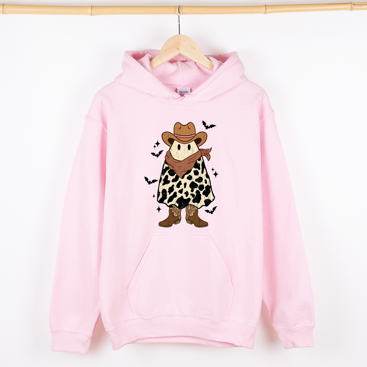 Halloween Ghost Cowboy, Western, Country, Graphic Hoodie, Hooded Sweatshirt