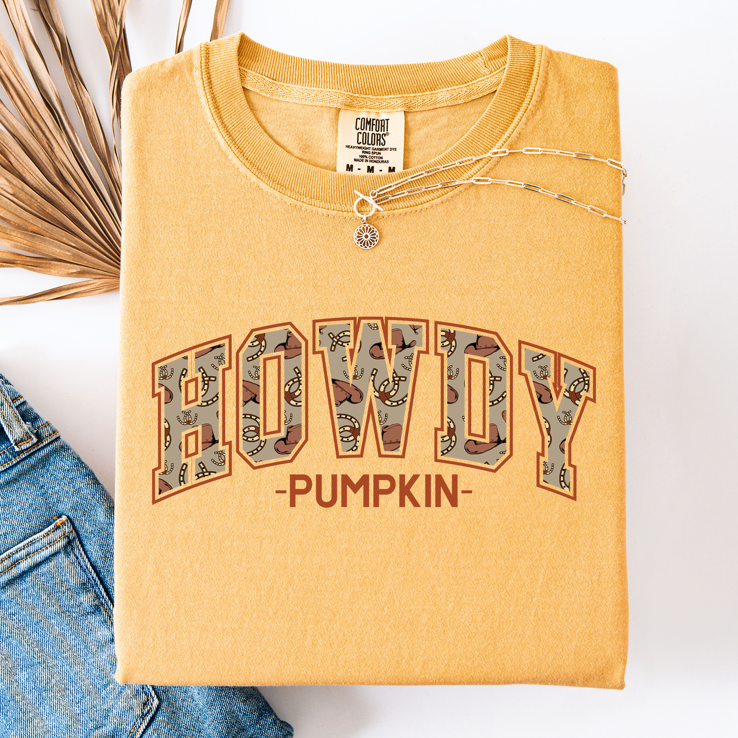 Howdy Pumpkin, Varsity, Collegiate, Fall, Autumn, Comfort Colors T-Shirt