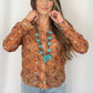 Huge Double Strand Faux Turquoise Squash Blossom Statement Necklace -  32 inch + 3