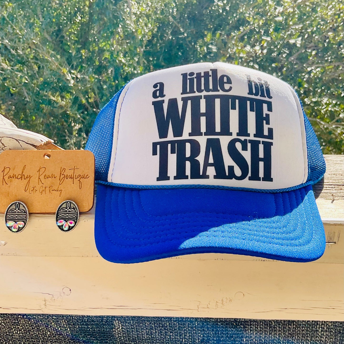 A Little Bit White Trash Western Trucker Hat