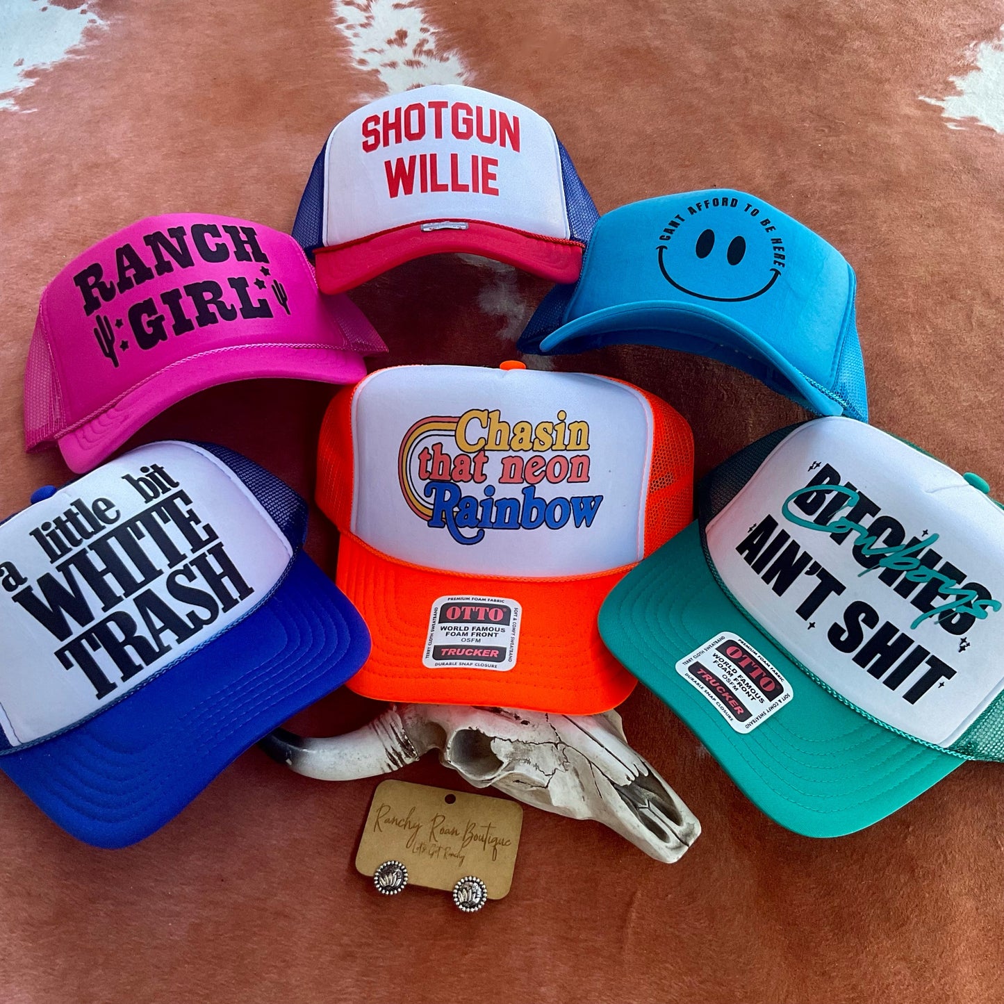 A Little Bit White Trash Western Trucker Hat