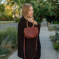 Burgundy Semi-Circle Crossbody Bag
