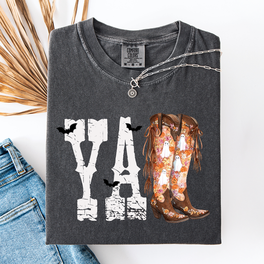 Y'all, Cowboy Boots, Western, Halloween, Autumn, Fall, Comfort Colors T-Shirt