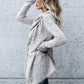 Fringe Long Sleeve Wrap Cardigan Button Fasten