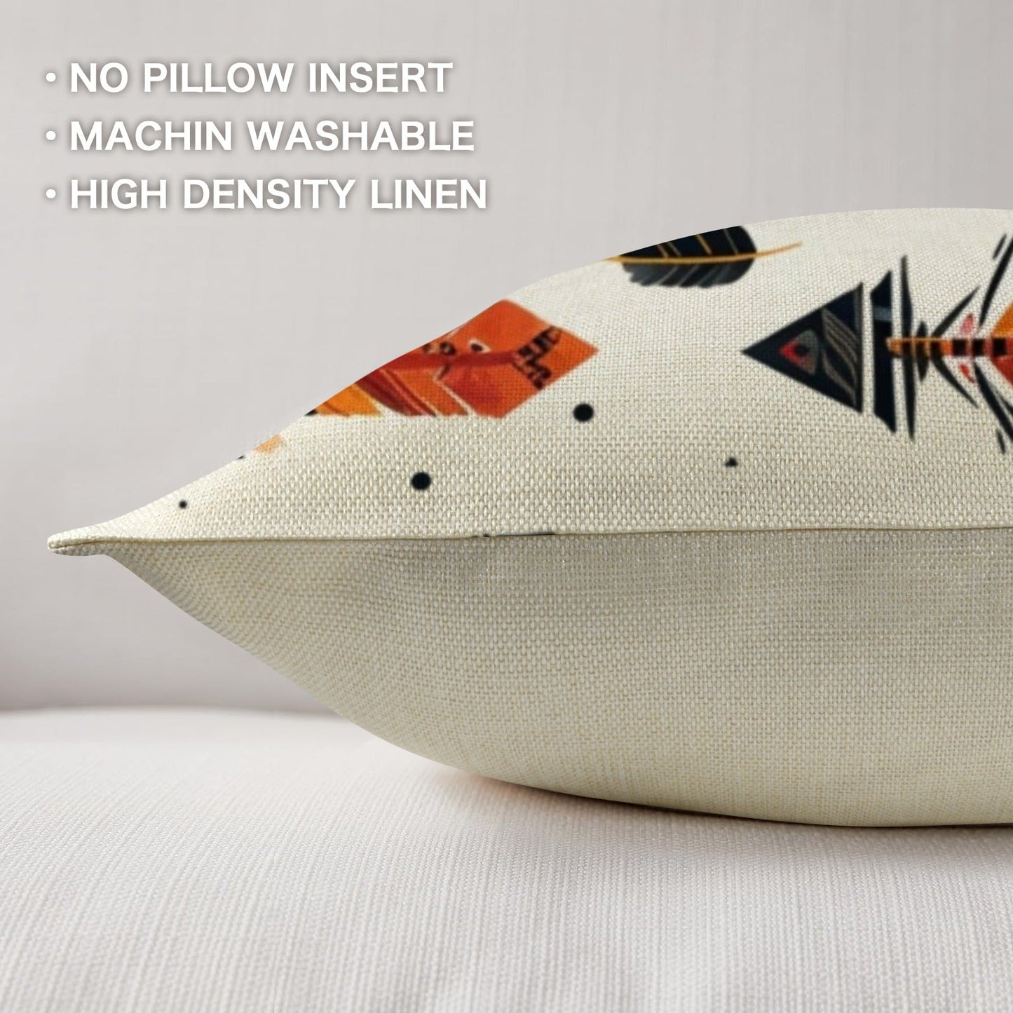 Aztec Feathers Pillow Case Made in America