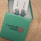 Cactus Dangle Earrings with Faux Turquoise - 2 1/2 inch drop