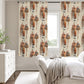 Saddle Print Window Curtain Drapes 52"x63" Made in America