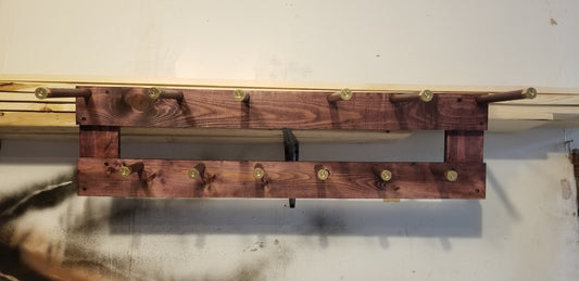 3 Cowboy Hat Rack Horizontal | Cowboy Hat Holder | Rustic Western Hat Display | Handcrafted Wooden Organizer | Space-Saving Home Decor | Made in USA