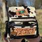 Genuine Western Cowhide Leather Backpack Diaper Bag Personal Item carry-on luggage