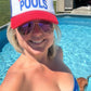 Trucker Hat -  I Pee In Pools - Blue/Red