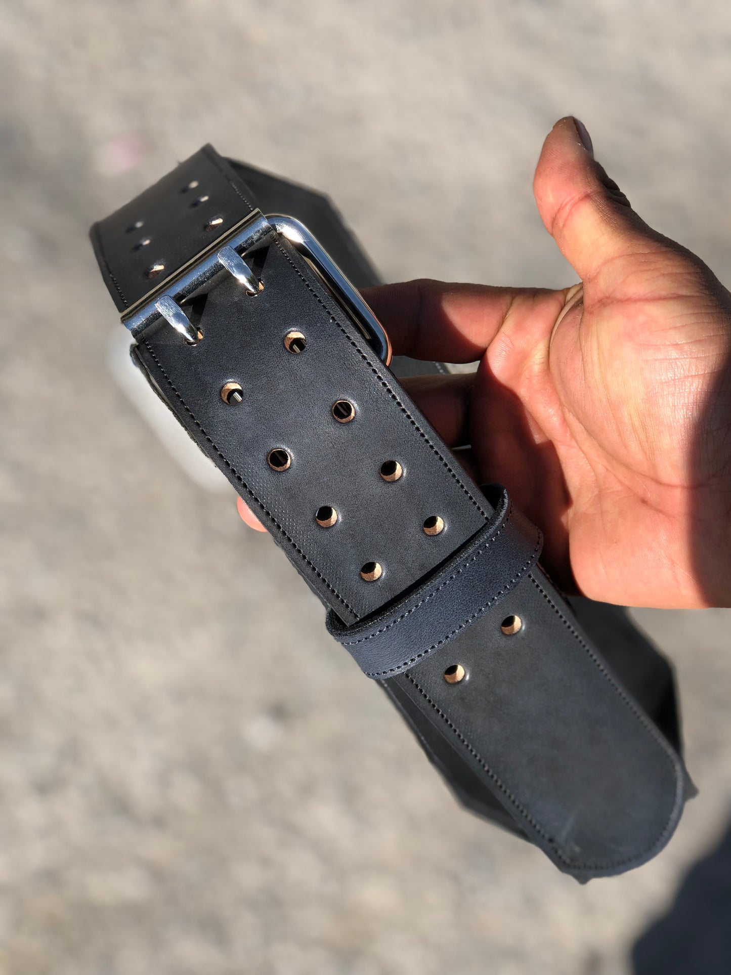 H Smoked handtooled weight belts by Boltsbootsbrand