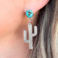 Anne Spencer Kingman Turquoise Cactus Earrings