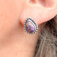 Purple Rose Teardrop Earrings