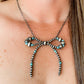 Navajo Pearl and Turquoise Bow Necklace