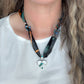 Clayton Tom Turquoise Pendant on Silk Scarf Necklace