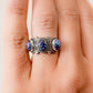 Purple Mojave Three Stone Ring