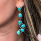 Corrales Authentic Blue Ridge Turquoise Earrings