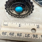 Western Concho and Faux Turquoise Stretch Ring - Statement Size