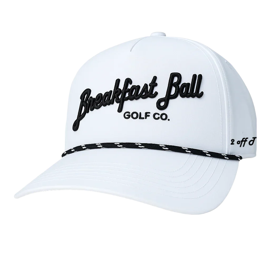 Breakfast Ball – White Performance Snapback
