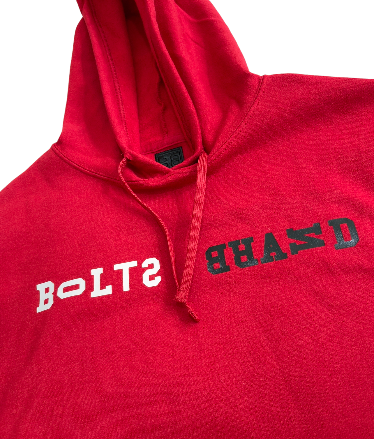 Bolts brand red hoodie