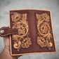 Mahogany California handtooled wallet by Boltsbootsbrand